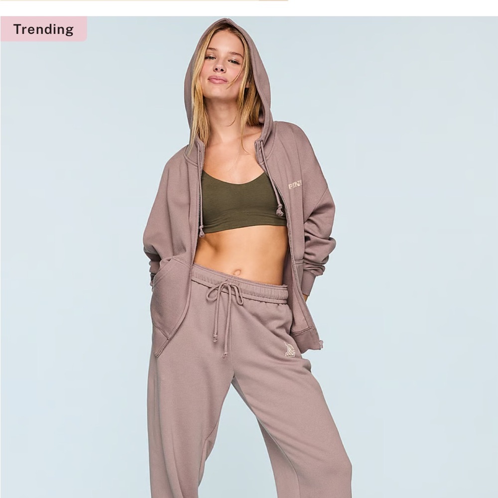 PINK ivy fleece campus joggers
